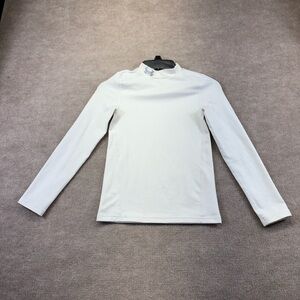 Under Armour White Fitted Long Sleeve Size YMD